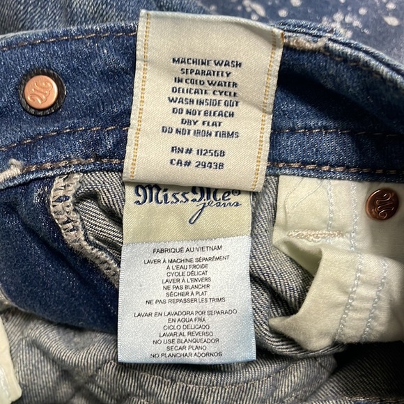New!! Miss Me Mid-rise Skinny Jeans Size 29 - Picture 11 of 13